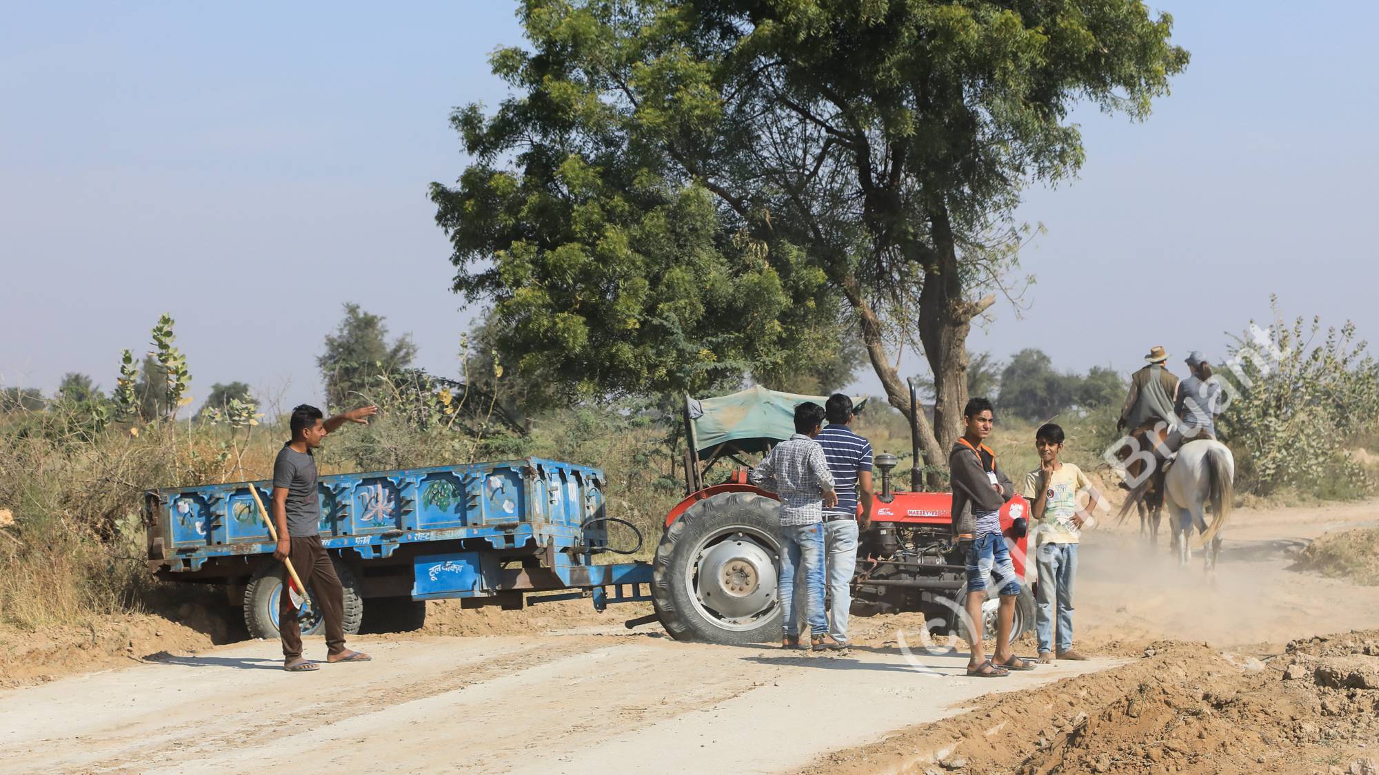 Travaux sur la route